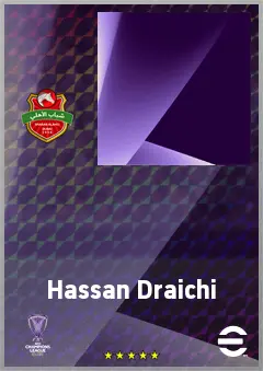 Hassan Draichi eFootball 2026 player card, 63 OVR CF
