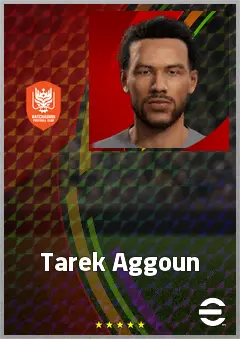 Tarek Aggoun eFootball 2026 player card, 66 OVR CB