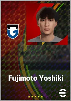 Fujimoto Yoshiki eFootball 2026 player card, 60 OVR DMF