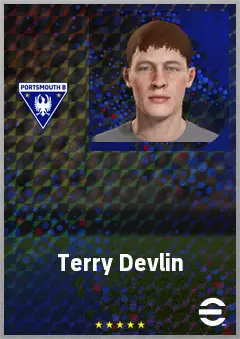 Terry Devlin eFootball 2026 player card, 69 OVR RB