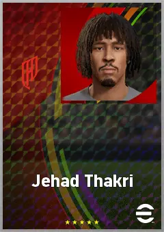 Jehad Thakri eFootball 2026 player card, 69 OVR CB
