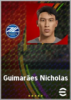 Guimarães Nicholas eFootball 2026 player card, 62 OVR GK