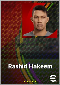 Rashid Hakeem eFootball 2026 player card, 58 OVR CB