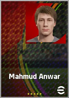 Mahmud Anwar eFootball 2026 player card, 58 OVR RMF