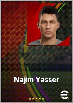 Najim Yasser eFootball 2026 player card, 59 OVR CF