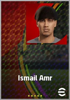 Ismail Amr eFootball 2026 player card, 58 OVR LMF
