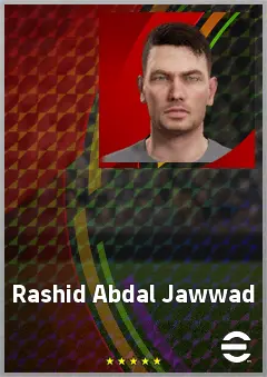 Rashid Abdal Jawwad eFootball 2026 player card, 57 OVR LWF