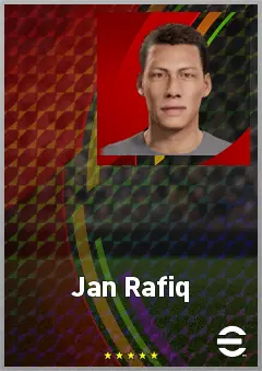 Jan Rafiq eFootball 2026 player card, 56 OVR DMF