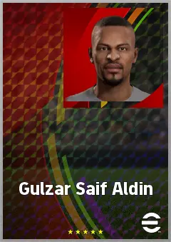 Gulzar Saif Aldin eFootball 2026 player card, 58 OVR CMF