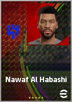 Nawaf Al Habashi eFootball 2026 player card, 68 OVR LWF