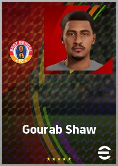 Gourab Shaw eFootball 2026 player card, 59 OVR GK