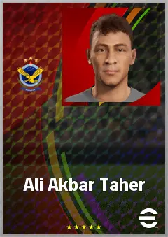 Ali Akbar Taher eFootball 2026 player card, 58 OVR CF