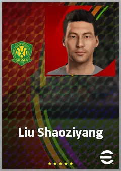 Liu Shaoziyang eFootball 2026 player card, 67 OVR GK