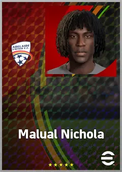 Malual Nichola eFootball 2026 player card, 62 OVR RB