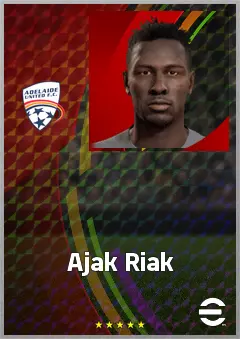 Ajak Riak eFootball 2026 player card, 67 OVR CF
