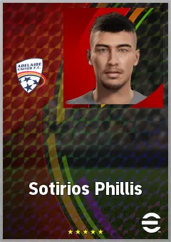 Sotirios Phillis eFootball 2026 player card, 67 OVR CB