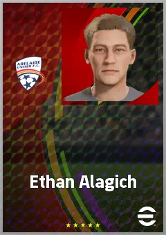 Ethan Alagich eFootball 2026 player card, 68 OVR CMF