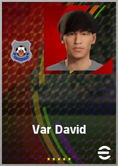 Var David eFootball 2026 player card, 60 OVR LB