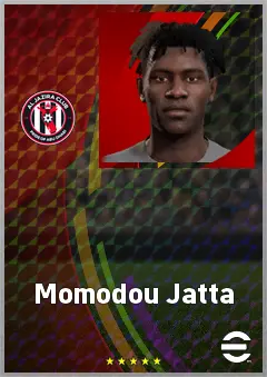 Momodou Jatta eFootball 2026 player card, 65 OVR DMF