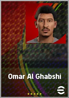 Omar Al Ghabshi eFootball 2026 player card, 63 OVR GK
