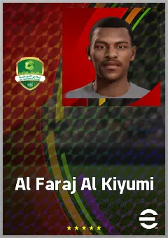 Al Faraj Al Kiyumi eFootball 2026 player card, 62 OVR CF