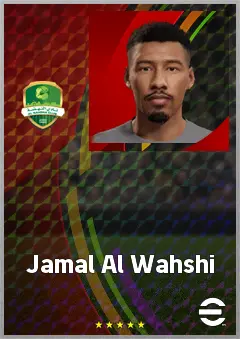 Jamal Al Wahshi eFootball 2026 player card, 62 OVR CF