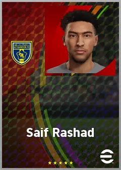 Saif Rashad eFootball 2026 player card, 61 OVR LWF