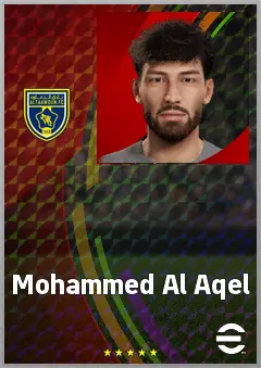 Mohammed Al Aqel eFootball 2026 player card, 63 OVR CF