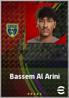 Bassem Al Arini eFootball 2026 player card, 61 OVR CF