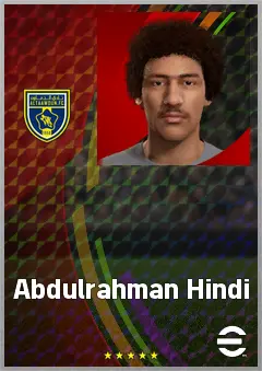 Abdulrahman Hindi eFootball 2026 player card, 66 OVR RB