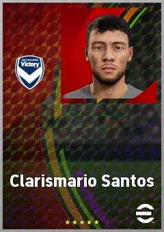 Clarismario Santos eFootball 2026 player card, 69 OVR LWF