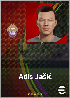 Adis Jašić eFootball 2026 player card, 65 OVR RB