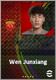 Wen Junxiang eFootball 2026 player card, 61 OVR CF