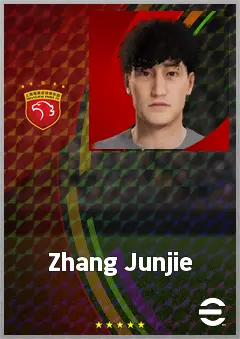 Zhang Junjie eFootball 2026 player card, 63 OVR LWF
