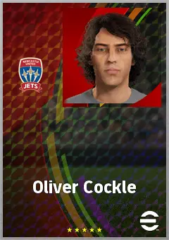 Oliver Cockle eFootball 2026 player card, 61 OVR RWF