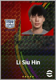 Li Siu Hin eFootball 2026 player card, 61 OVR AMF