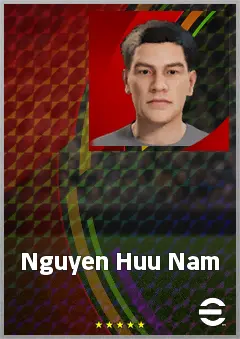 Nguyen Huu Nam eFootball 2026 player card, 64 OVR RWF