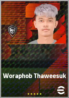 Woraphob Thaweesuk eFootball 2026 player card, 64 OVR RB