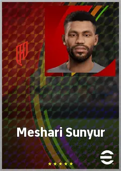 Meshari Sunyur eFootball 2026 player card, 63 OVR GK