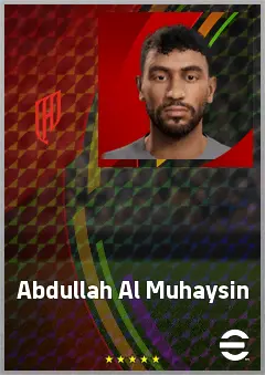 Abdullah Al Muhaysin eFootball 2026 player card, 59 OVR GK