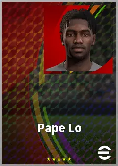 Pape Lo eFootball 2026 player card, 65 OVR CB
