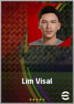 Lim Visal eFootball 2026 player card, 61 OVR LMF