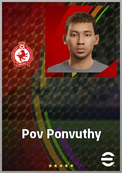 Pov Ponvuthy eFootball 2026 player card, 61 OVR RMF