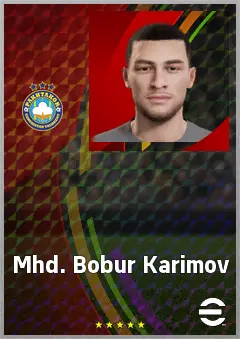 Mhd. Bobur Karimov eFootball 2026 player card, 60 OVR RB