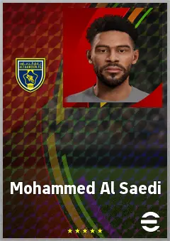 Mohammed Al Saedi eFootball 2026 player card, 60 OVR CMF