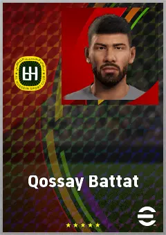 Qossay Battat eFootball 2026 player card, 66 OVR LB
