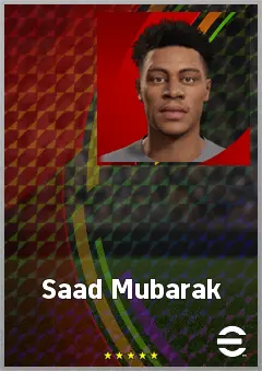 Saad Mubarak eFootball 2026 player card, 60 OVR CB