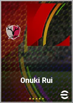 Onuki Rui eFootball 2026 player card, 59 OVR CMF