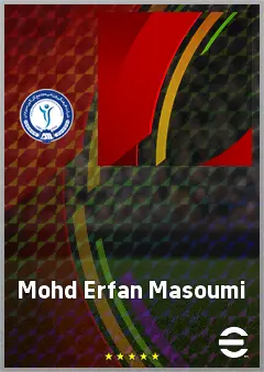 Mohd Erfan Masoumi eFootball 2026 player card, 65 OVR CB