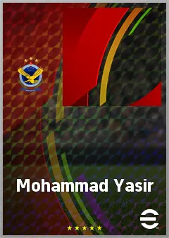 Mohammad Yasir eFootball 2026 player card, 60 OVR CMF